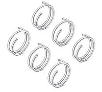 6pcs Double Hoop Nose Rings 20G 8mm Spiral Nose Ring for Single Piercing Stainless Steel Silver Black Rose Gold