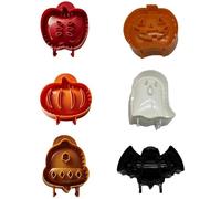 6Pcs Dough Presser Pie Molds,Holiday Mini Pie Mold,Fall Hand Pie Molds Set for Crafting Perfect Apple Pies, Halloween Treats, Christmas Desserts, and Assorted Fruit Pies, Designed with Ergonomic Handl