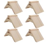 6pcs Dove Rest Stand Wood Roost Perch with Reinforced Support | Beautiful Grain Finish, Indoor and Outdoor Use, for Parrots and Chicks, Easy Maintenance