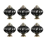 6Pcs Drawer Pulls Ceramic Dressers Knob Cupboard Handle Modern Furniture Handle Pumpkin Shape Bedside Cabinet Pull Furniture Handles and Knob for Dressers Modern