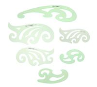 6pcs Drawing Template Pet Geometric Stencil Ruler for Architects