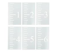 6Pcs Drawing Templates Scale Rulers Stencil Hollowout Rulers for Drafting Geometric Drawing Growth Chart for Kids Stencil