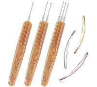 6PCS Dreadlock Crochet Hooks for Hair, Durable 0.75mm Dreadlock Crochet Needle with Interlocking Tool for Locs, Excellent for Maintaining Real Dread Loc