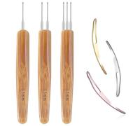 6PCS Dreadlock Crochet Needle for Dreadlocks 0.5mm, Durable Dreadlock Crochet Hooks for Hair with Interlocking Tool, Excellent for Maintaining Real Dread Loc