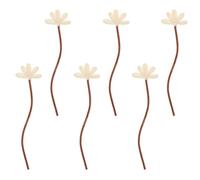 6pcs Dried Flower Diffuser Sticks with Rattan, White Decorative Aroma