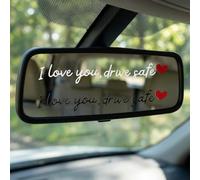 6Pcs Drive Safe I Love You Sticker, Rear View Mirror Sticker Decals, Cute Vinyl Car Drive Safe Stickers with Hearts Automotive Window Decor Car Accessories to Show Your Love