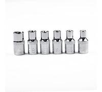 6pcs Drive Sockets 1/4 Inch for TORX Star Female Bit E Socket Set E4 E5 E6 E7 E8 E10 Hand Tools