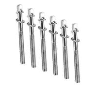 6pcs Drum Lug Mounting Screws M6x50mm for Bass and Snare Drums | Metal Silver Finish, Stable Performance, High Hardness and Wear Resistance, for Drummers Replacement Parts