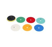 6Pcs Dry Diamond Polishing Pads Kit, Diamond Grit Pads for Grinding Granite Marble, 4in Backer Polish Set with 6 Grits from 80# to 2000#, Fast Heat Dissipation Wear Abras