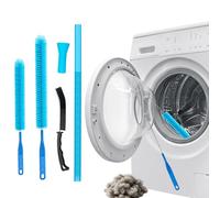 6PCS Dryer Vent Cleaner Kit, Tumble Dryer Cleaning Hose, Lint Vent Hoover Attachment with Flexible Vacuum Hose, Vent Cleaner Brush, Vacuum Attachment and Bendable Lint Brush for Most Washer and Dryer