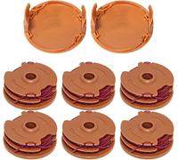 6PCS Dual line Grass Trimmer Spool for Worx WG183E /WG183.9 /WG173E / WG173E.9 Cordless Grass Trimmers & WG119E WA0007 WA0008 (1.6mm Pre-Wound)
