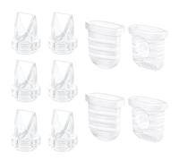 6pcs Duckbill Valves and 4pcs Silicone Diaphragms Compatible with Lansinoh Discreet Duo/NCVI S32/Nuliie S32/NICEGREEN Life S32/ Zooawa S32 Breast Pump Replacement Parts, S32 Pump Valves Diaphragms