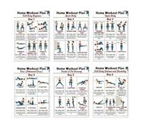 6Pcs Dumbbell Training Poster, Dumbbell Workout Exercise Poster, Gym Posters Set, Barbell Bodyweight Bench Resistance Bands Kettlebell Stretching Routine Free Weights, Exercise Guide For Men & Women
