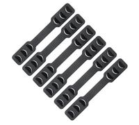 6pcs Ear Protective Mask Hook Adjustable PE Reusable Black Hanger | Better Stability, Multipack for Workplace Use, Hiking and Office Workers