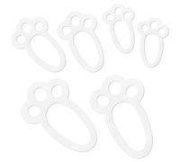 6pcs Easter Bunny Footprint Stencil for Painting on Lawn, 3 Sizes Bunny Paw Print Stencils Reusable Cute Holiday Rabbit Feet Track Template for Yard Garden Wall DIY Crafts Decors