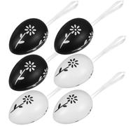6pcs Easter Egg Hanging Ornament with Lanyard Plastic for Party