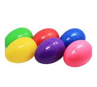 6Pcs Easter Egg Reusable Plastic Decoration Openings Twisted Egg Shell Diy Easter Egg Color Ramdon and Exquisite Work