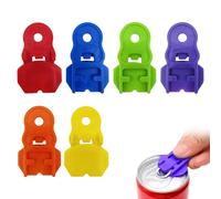 6Pcs Easy Ring Pull Can Opener Aid,Plastic Drink Can Opener with Hole Tab,Beverage Soda Can Openers,Beer Can Openers for Elderly