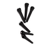 6Pcs Ebony Acoustics Guitar Bridge Pin Acoustics Guitar Pegs Fixed Vertebra Wooden Bridge Pin Guitar Accessory