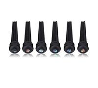 6Pcs Ebony Bridge Pins, Bridge Pins with Abalone Shell for Acoustic Folk Guitar Guitars Accessories