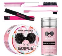 6Pcs Edge Control Gel for Afro Hair Strong Hold Hair Gel for Afro Hair Non-greasy Hair Gel Women Hair Wax Stick Hair Wax Womens Styling Gelir Wax Stick for Women Rosemary Hair Oil for Hair Growth
