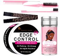 6Pcs Edge Control Wax for Black Women - Edge Control Gel for Afro Hair - Strong Hold, Non-flaky, No White Residue - Afro Hair Products