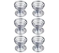 6Pcs Egg Cup Egg Metal Wire Tray Cup Storage Rack Tray Stainless Steel Soft Boiled Cups Holder StandBoiled Eggs Holder Metal Creative