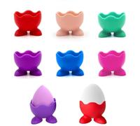 6pcs Egg Cups, Egg Cups 6, Kids Egg Cups, Boiled Egg Holder, Kitchen Silicone Egg Cups Set Egg Cups Colorful for Kitchen Boiled Eggs Breakfast Stack and Egg Cups Holders