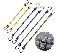 6Pcs Elastic Bungee Cords,Heavy Duty Bungee Lashing Straps Bungee Ropes for Camping, Tools, Tarps, Luggage(2pcs x 24", 2pcs x 12", 2pcsx16")