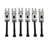 6Pcs Electric Guitar Bridge Saddle, Double Locking Tremolo Metal Roller Screw Saddle Replacement, Enhanced Stability for Jazz Rock Blues Metal, Premium Metal Material with Easy Ins (Silver)