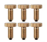6pcs Electric Guitar Tremolo Bridge Screws for Floyd Rose System - Chrome Fine Tuner Hardware Replacement Parts 5mm Thread(Gold)