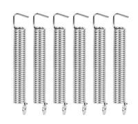 6Pcs Electric Guitar Tremolo Bridge Springs - Noiseless Guitar Bridge Instruments Hardware Replacement Parts for Fender for Strat,Stainless Steel