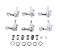 6Pcs Electric Guitar Tuning Peg with Lock, Guitar Locking Tuner, Zinc Alloy String Locking Tuner for Telecaster Les Paul with Screws Nuts Washers