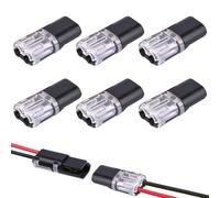 6PCS Electrical Wire Connectors Plastic H-Type Stripping Cable Connectors Led Solder-Free Wire Connectors Push Fit Two-Wire Docking Connector Led Solder-Free Connector