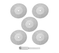 6pcs Emery Cutting Discs for Rotary Tools with 3mm Mandrel and Disc Sizes Including 50mm, 40mm, 35mm, 30mm, 25mm, 22mm, 20mm, for Ceramic Stone and Glass (40mm)