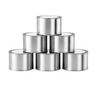 6pcs Empty Iron Paint Cans Lid, 600ml Unlined Paint Metal Painting Cans | Iron, Empty Unlined Paint Tins Reusable Storage Containers Lids Paint Mixing Craft Hobby Home DIY Projects