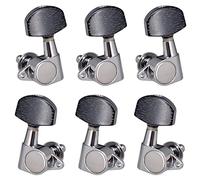 6Pcs Enclosed Locking Tuners 3L 3R Closed Knob Machine Heads Tuners Guitar Tuning Peg for Acoustic Guitar