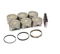6pcs Engine Piston And Rings Set Compatible With 2001 2002 Montero 3 5L SOHC 6G74 Fits MD308276 Replacement Parts Compatible with Excavator Accessories