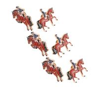 6pcs Equestrian Horse Brooch with Secure Pin Structure, Lightweight