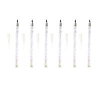 6Pcs Erasable Everlasting Pen, White Crown, White B