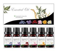 6pcs Essential Oils Set - for Use with Essential Oil Diffusers. Includes Lavender, Rose, Chamomile, Bluebell, Cherry Blossom, and Osmanthus fragrans