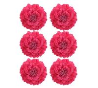 6pcs Extra Large Artificial Peony Flower Hair Clip for Hat Decoration