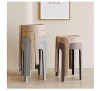 6Pcs Extra Large Stackable Plastic Stools18 Tall Round Bar Seats Colorful Backless Design for Home Office & Party Use Portable Nesting Furniture
