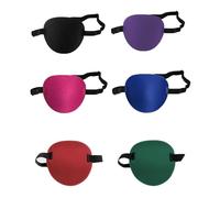 6PCS Eye Patch for Adults, Adjustable Soft Medical Eye Patch for Adults and Kids, Soft EyePatches, for Amblyopia Lazy Eyes Patches for Left or Right Eyes, Six Colors