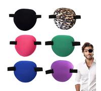6Pcs Eye Patches Super Soft Medical Eyepatch 360° Light Blocking Medical Eye Patches for Adults Adjustable Headband for Lazy Eye Amblyopia Strabismus Post-Surgery Recovery (Multicolor)