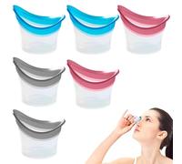 6PCS Eye Wash Cup,Eye Bath,Reusable Silicone Eye Wash Cups,Effectively Clean The Eyes,Suitable for Working Overtime,Staying up Late and Wearing Contact Lenses for A Long Time.