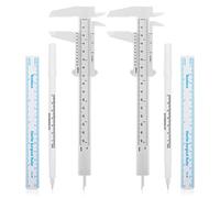 6Pcs Eyebrow Mapping Tools, 2Pcs Eyebrow Measuring Ruler 2Pcs White Marker Pen with 2Pcs Paper Ruler, Skin Marker Eyebrow Makeup Position Mark Tools