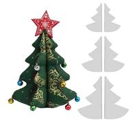 6Pcs Fabric Christmas Tree Sewing Template 8/10/12" Pet Christmas Tree Quilting Set DIY Craft Supplies for Xmas Decorations - Quilting Templates