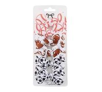 6PCS Fabric hair clips, sweet and cute bangs for football and rugby players, side clips B