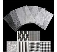 6pcs Fabric Texture Sheet Set, Bakeware Cookie Sugar Craft Decoration Texture Mat, Baking Tools Fondant Cake Mold, Transparent Embosser Mould, Cake Broder Decoration Molds, Plastic Cake Lace Mat